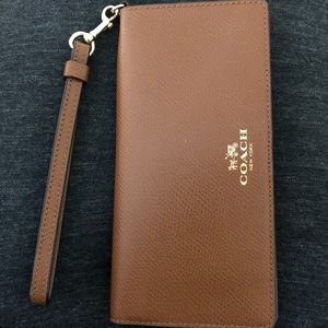 Coach multi color wristlet thin wallet